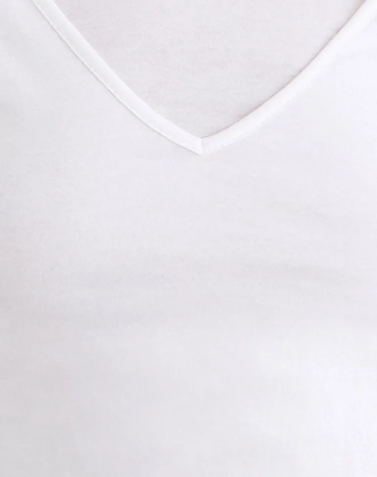 Cak Long Sleeve Top in Tissue Jersey White