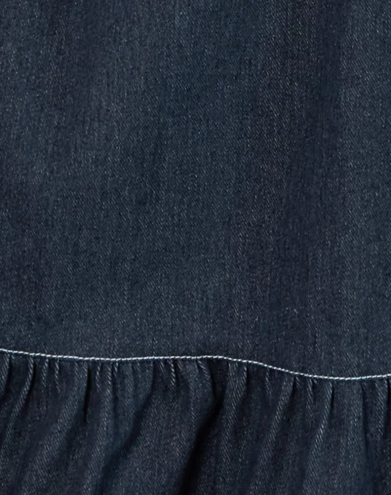Carlisle Mini Dress in Chambray Indigo