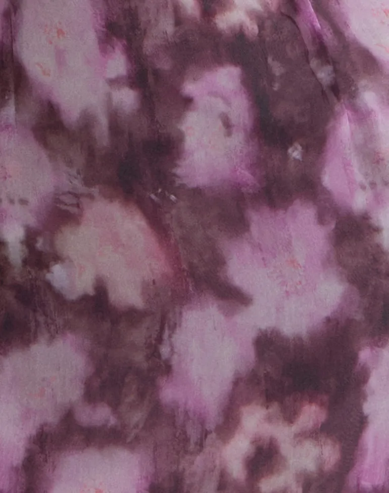 Carmila Mini Dress in Chiffon Floral Purple