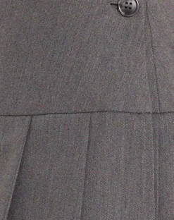 Casini Pleated Micro Skirt in Charcoal