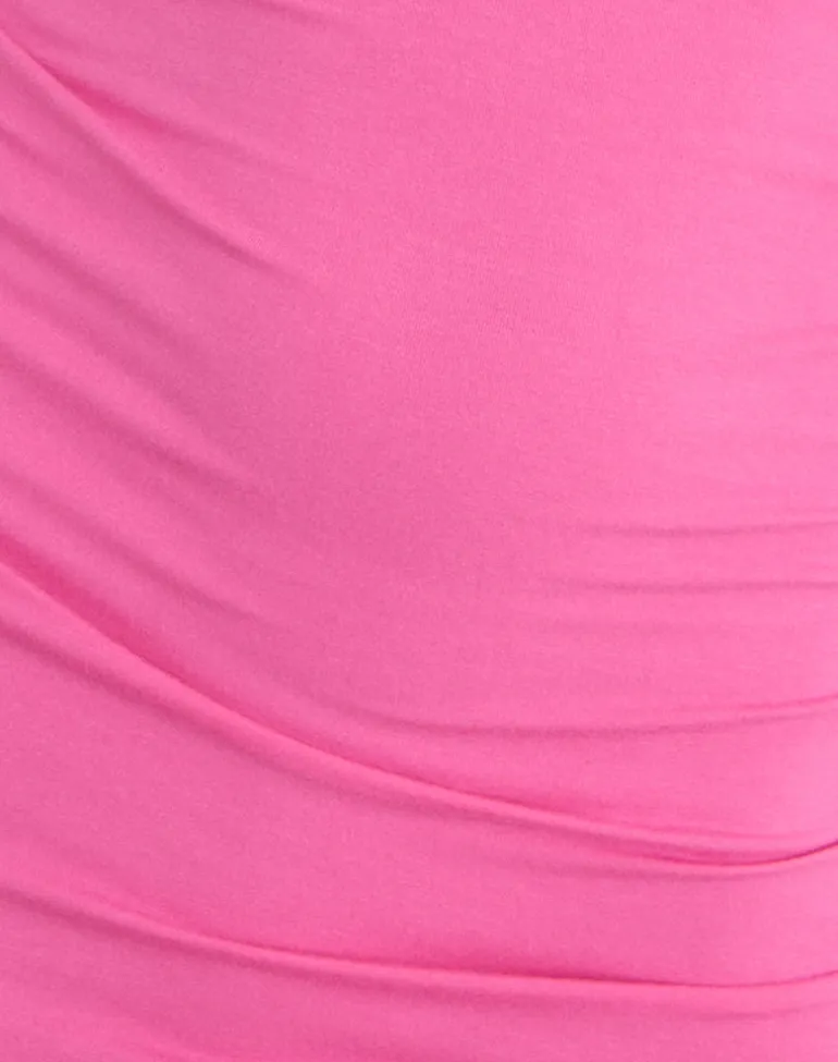 Cauaria Mini Dress in Rayon Jersey Deep Pink