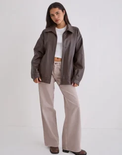 Cavita Jacket in PU Bitter Chocolate