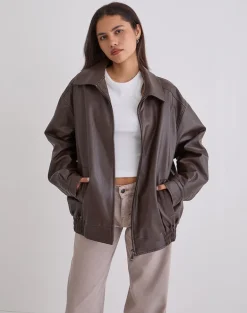 Cavita Jacket in PU Bitter Chocolate
