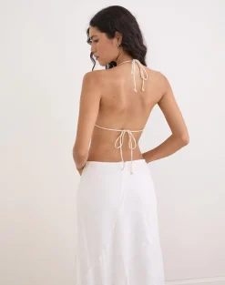 Cerry Top in Sequin Crochet Cream