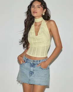 Chupa Top in Broderie Flower Lace Lemon