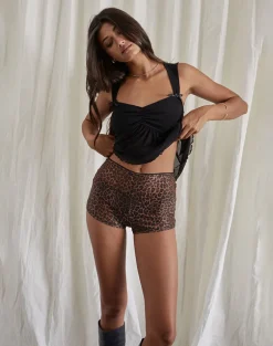 Ciana Hot Pants in Mesh Rar Leopard