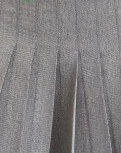 Cida Pleated Mini Skirt in Dark Charcoal