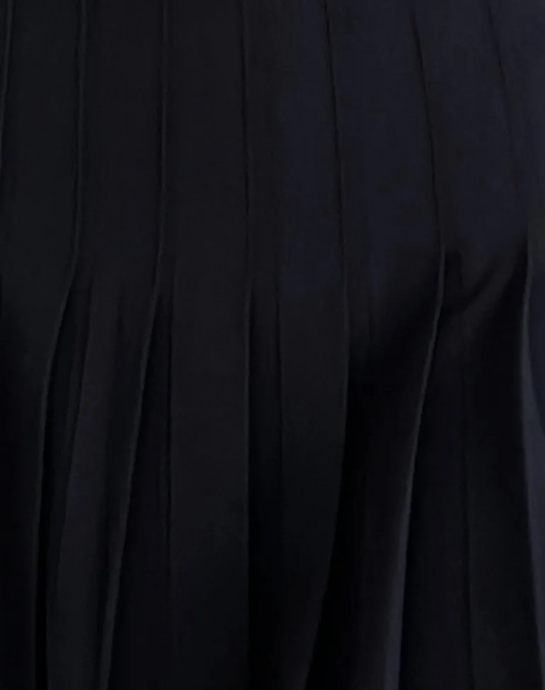 Cida Small Pleat Mini Skirt in Navy