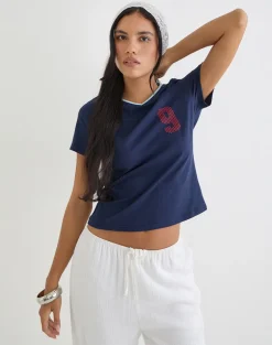 Cima Tee in Nine Stellar Navy