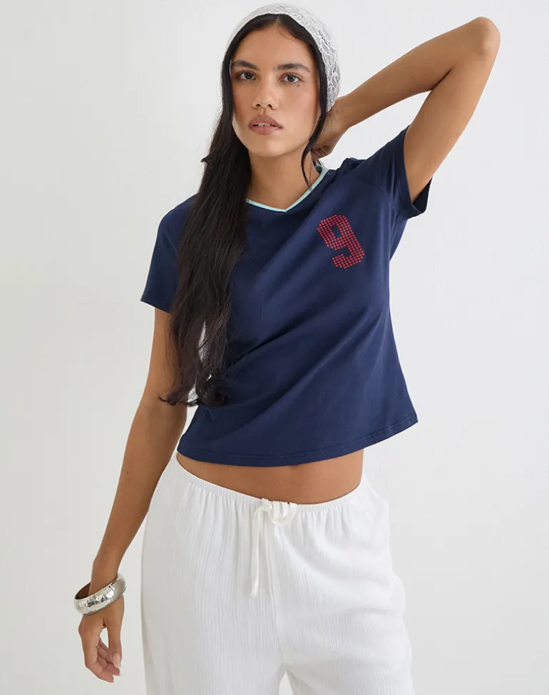 Cima Tee in Nine Stellar Navy