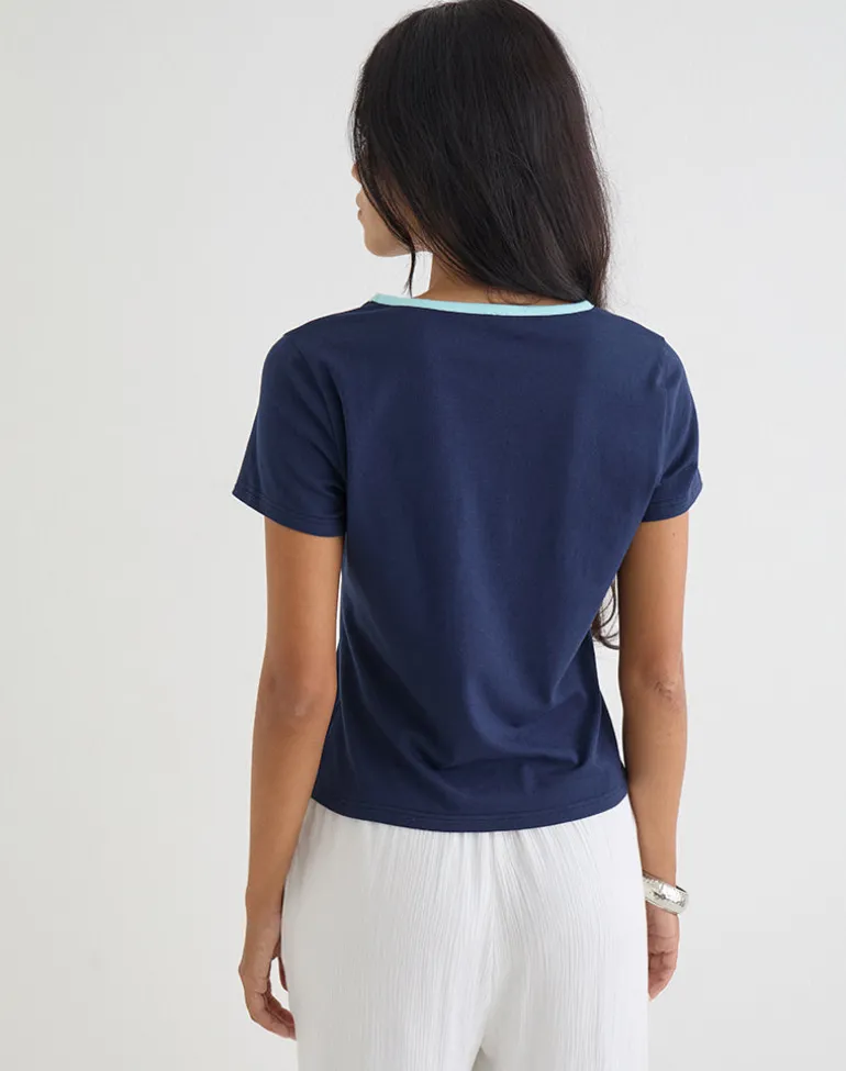 Cima Tee in Nine Stellar Navy