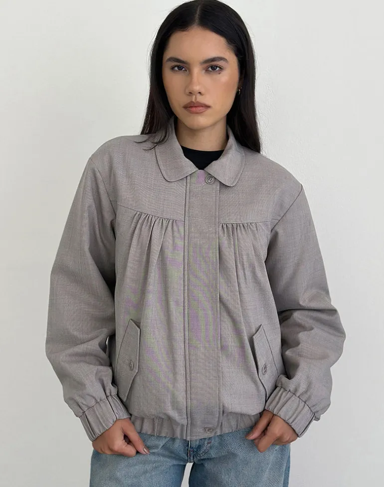 Cindari Collared Jacket in Grey