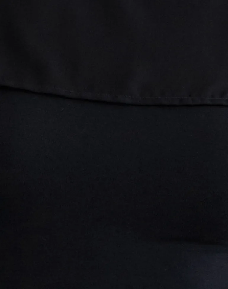 Cirata Top in Rayon Jersey Chiffon Black