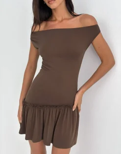 Ciro Mini Dress in Chocolate