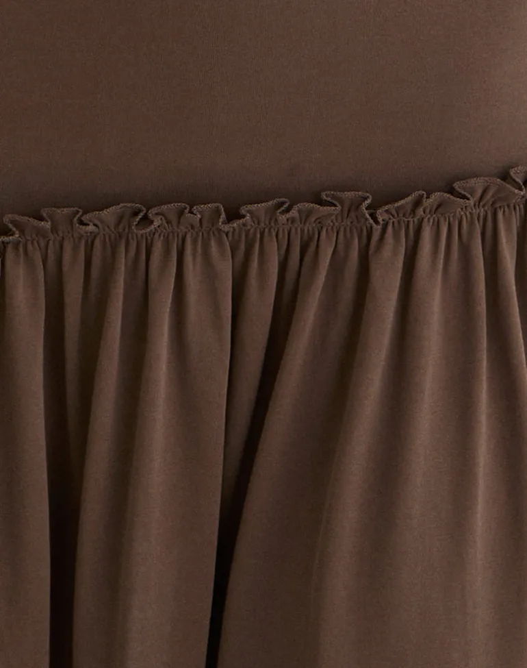 Ciro Mini Dress in Chocolate