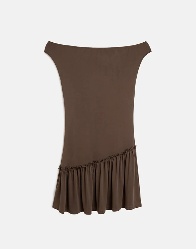 Ciro Mini Dress in Chocolate