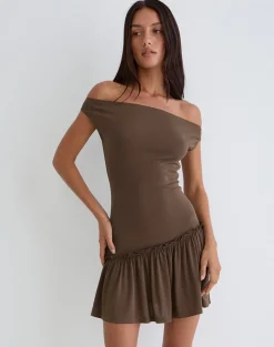 Ciro Mini Dress in Chocolate