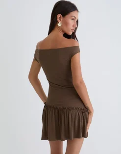 Ciro Mini Dress in Chocolate