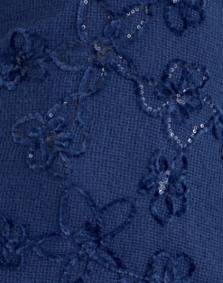 Codami Halterneck Mini Dress in Sequin Knit Navy