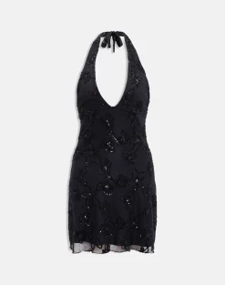Codami Mini Dress in Sequin Knit Black