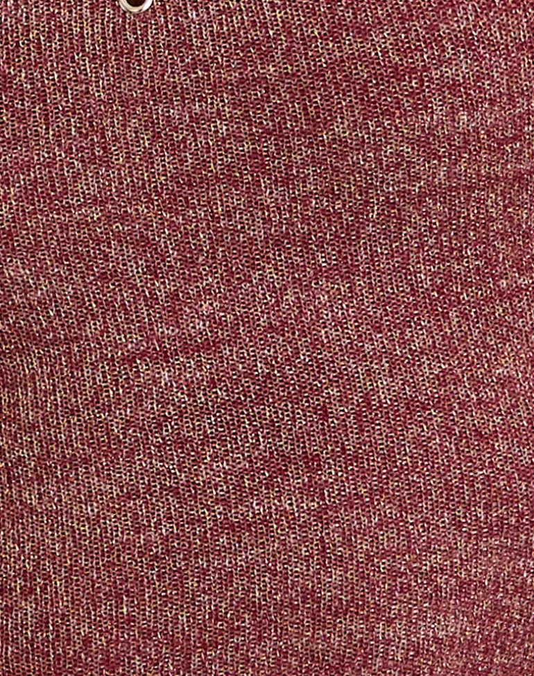 Codiya Stud Mini Dress in Red Shimmer