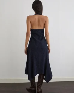 Comari Midi Dress in Chambray Indigo