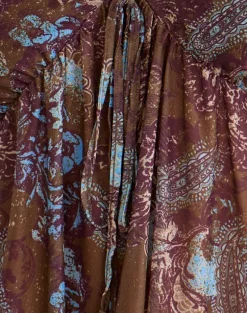 Concetta Long Sleeve Top in Feathery Paisley Brown