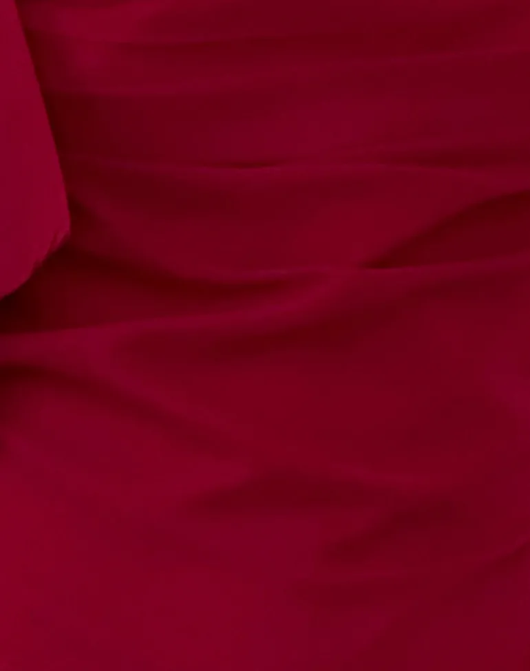 Coraline Bow Mini Dress in Burgundy