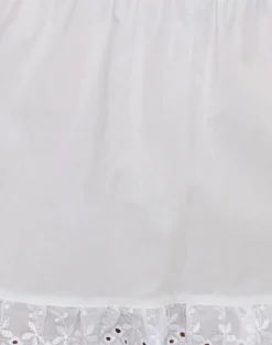 Corazon Mini Skirt in White with Lace