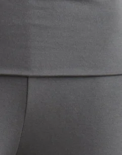 Coreta Foldover Trouser in Spiral Charcoal Grey