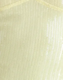 Cosio Halter Top in Clear Sequin Yellow