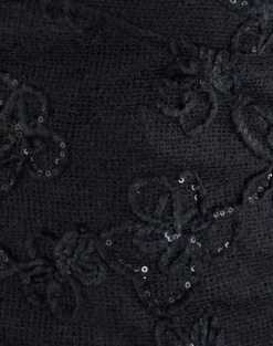 Cosio Halter Top in Sequin Knit Black