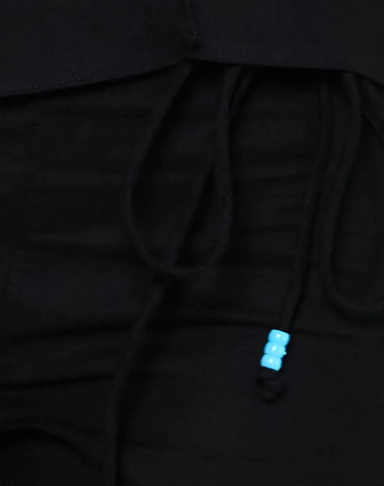 Cursa Trouser in Linen Black with Belt