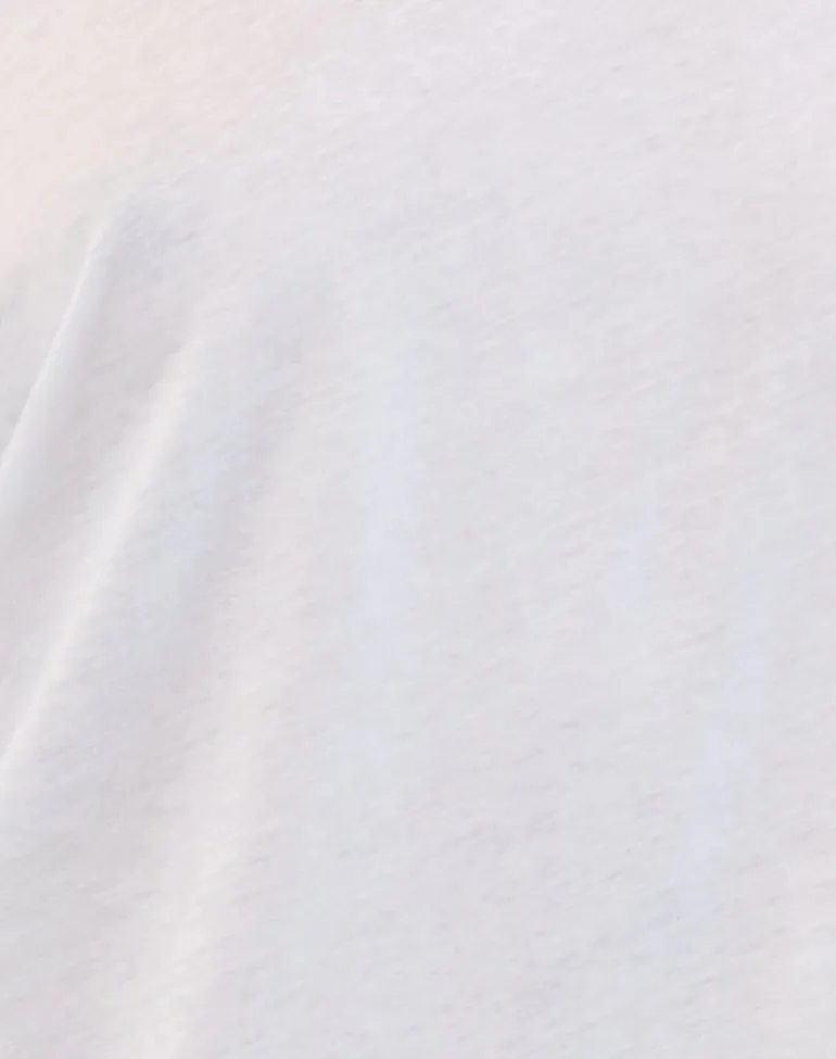 Daman Off Shoulder Basic Jersey Top in White