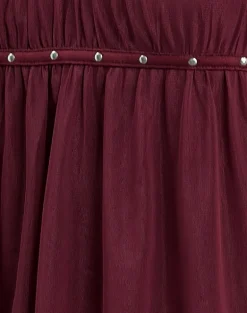 Damaris Cami Top in Wine with Studs