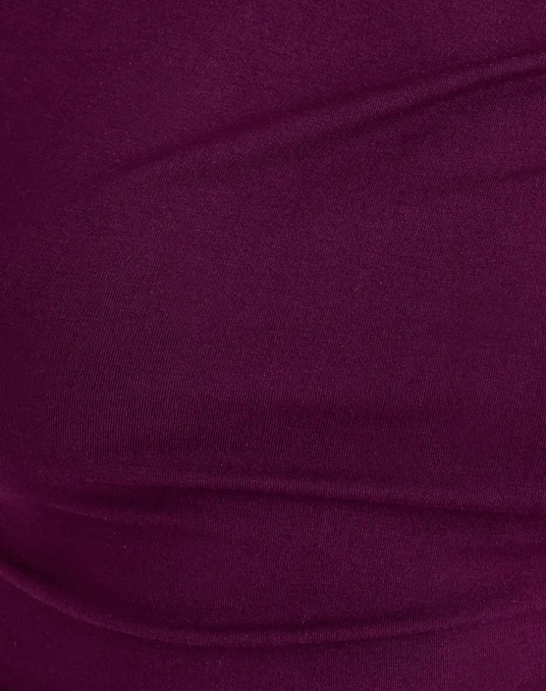 Danama One Shoulder Top in Rayon Jersey Fig