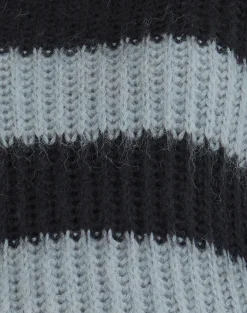 Daren Jumper in Grey and Charcoal Stripes