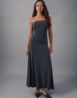 Darmi Maxi Dress in Cupro Granite