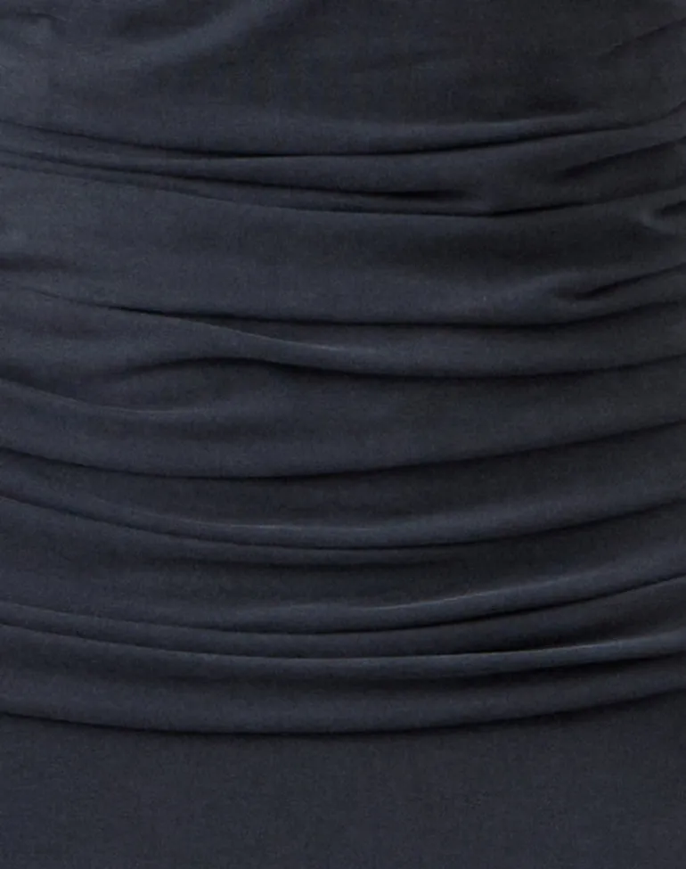 Darmi Maxi Dress in Cupro Granite