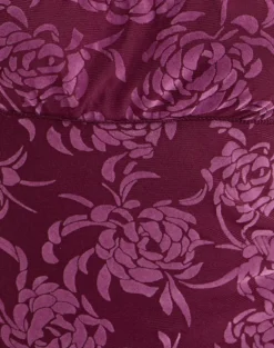 Darsih Maxi Dress in Flock Shadow Leaf Plum