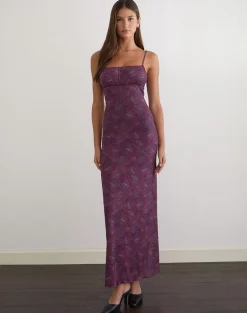Darsih Maxi Dress in Regal Paisley Purple