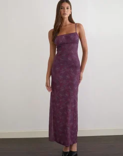 Darsih Maxi Dress in Regal Paisley Purple