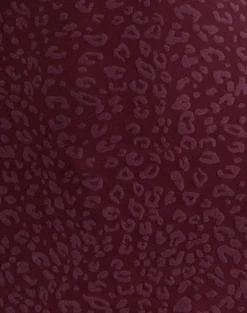 Dasa Long Sleeve Mini Dress in Flock Mini Leopard Plum