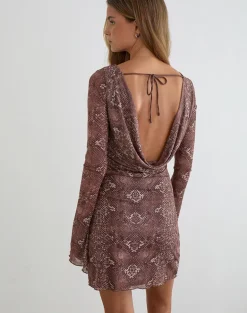 Dasa Mini Dress in Oversize Snake Skin