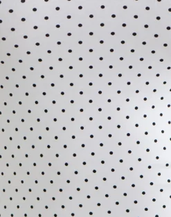 Delano Top in White with Micro Polka Black Print