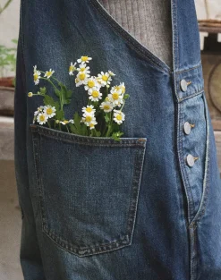 Denim Dungaree in Mid Blue Tint