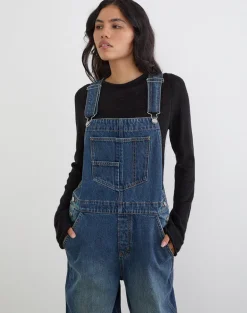 Denim Dungaree in Mid Blue Tint