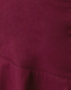 Devlin V Neck Blouse in Poplin Burgundy