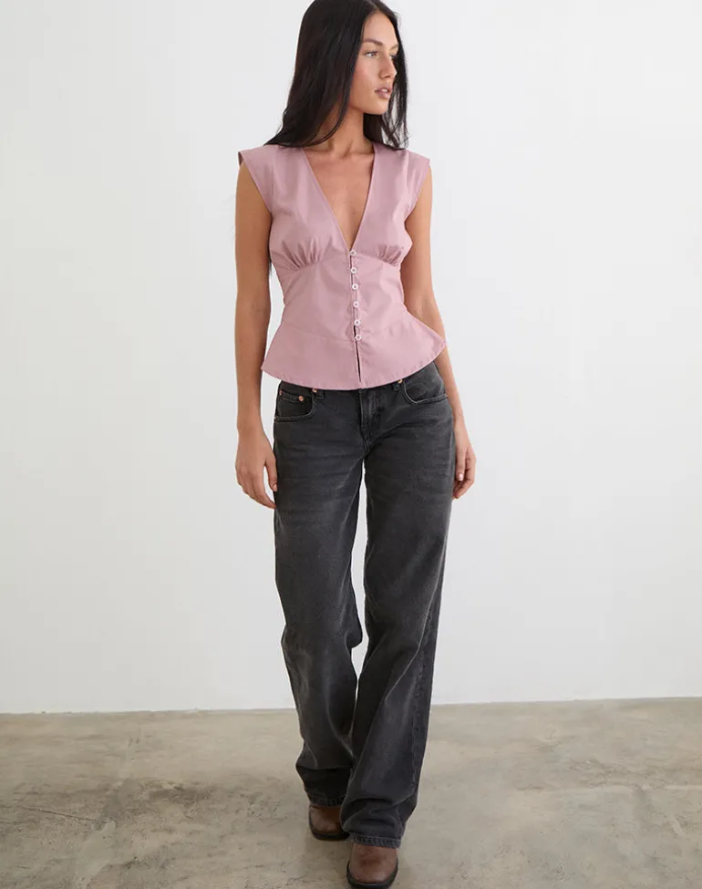 Devlon Blouse in Dusty Rose