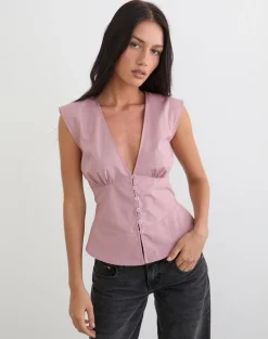 Devlon Blouse in Dusty Rose